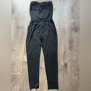 Old Navy Charcoal Strapless Jumpsuit